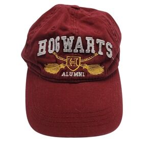 Harry Potter Hogwarts Alumni Baseball Cap Hat Maroon Buckle Back Strap